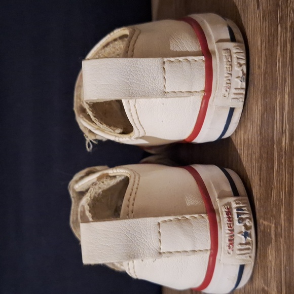 Toddler White Velcro Converse Sneakers - Picture 2 of 5